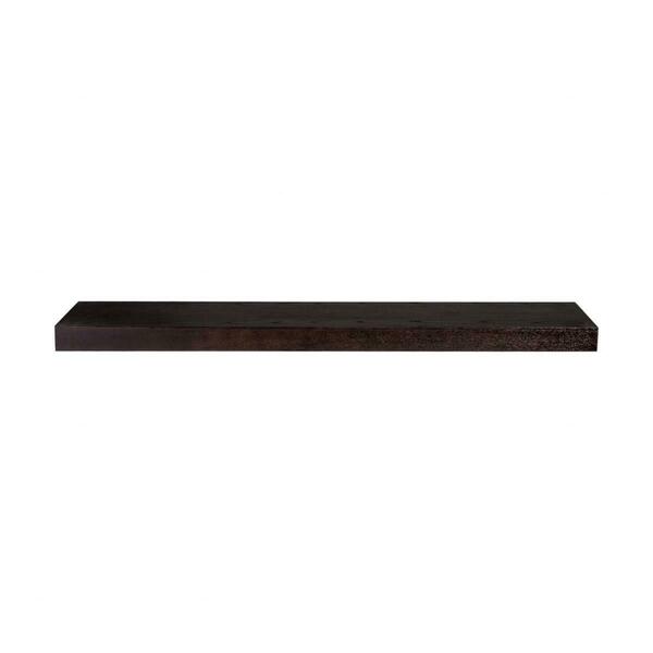 Gfancy Fixtures 43 in. Wooden Floating Shelf, Dark Espresso Brown GF3105892
